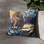 bigfoot riding moose pillow, yeti riding moose pillow, Sasquatch riding moose pillow, Squatch riding moose pillow, bigfoot pillow, yeti pillow, sasquatch pillow, squatch pillow, bigfoot peace sign pillow, yeti peace sign pillow, sasquatch peace sign pillow, squatch peace sign pillow, moose pillow, mountain pillow, mountain and river pillow, snowy mountain pillow, colorado pillow, bigfoot wearing sunglasses pillow, yeti wearing sunglasses pillow, funny bigfoot pillow, funny moose pillow