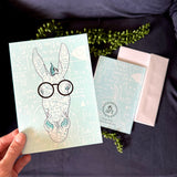 Smart Ass/Intelligent Posterior; Donkey, Burro, Math equations, #MathLove, colorado artist, colorado art, colorado artwork, smart ass greeting card, smart ass card, funny card, clever card, funny greeting card, clever greeting card, math greeting card, math card, equation greeting card, equation card