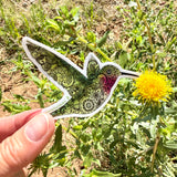 hummingbird sticker, henna hummingbird decal, flight of fancy sticker, vinyl hummingbird sticker, broad-tailed hummingbird, colorado hummingbird decal, floral hummingbird sticker, waterproof sticker, dishwasher safe decal, scratch resistant sticker, laptop hummingbird sticker, car bumper sticker, henna pattern decal, Hummingbird with henna design sticker, hummingbird sticker, hummingbird decal, hummingbird bumper sticker, hummingbird laptop sticker, paisley sticker, Mandelbrot sticker, floral bird sticker