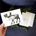 Moose Mountain Greeting Card; Greeting Card, colorado artist, colorado art, colorado artwork, moose card, mountain card, moose silhouette card, Colorado mountain card, moose greeting card, mountain greeting card, Colorado mountain greeting card, card with moose, card with mountain, thank you card, congratulations card, moose silhouette card, moose silhouette greeting card