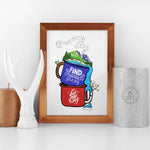 camping mug art, mountain adventure art, SUP paddle board art, moose camping illustration, tent camping illustration, outdoor adventure artwork, hiking and camping artwork, explore nature print, find your joy print, get lost along the way print, wilderness camping artwork, camping print, camper van illustration, national park adventure artwork, kayaking SUP print