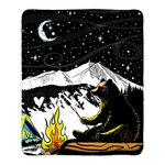 Heavyweight Fleece Sherpa Blanket : Campfire Nights