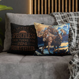 bigfoot riding moose pillow, yeti riding moose pillow, Sasquatch riding moose pillow, Squatch riding moose pillow, bigfoot pillow, yeti pillow, sasquatch pillow, squatch pillow, bigfoot peace sign pillow, yeti peace sign pillow, sasquatch peace sign pillow, squatch peace sign pillow, moose pillow, mountain pillow, mountain and river pillow, snowy mountain pillow, colorado pillow, bigfoot wearing sunglasses pillow, yeti wearing sunglasses pillow, funny bigfoot pillow, funny moose pillow