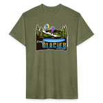 Unisex 50/50 T-Shirt : St. Mary's Glacier - heather military green; St. Marys Glacier Colorado t-shirt, colorado glacier hike t-shirt, snowshoeing t-shirt, backpacking t-shirt, glacier t-shirt, st marys glacier t-shirt, colorado mountain t-shirt, colorado t-shirt, colorado hike t-shirt, St. Marys Glacier Colorado shirt, colorado glacier hike shirt, snowshoeing shirt, backpacking shirt, glacier shirt, st marys glacier shirt, colorado mountain shirt, colorado shirt, colorado hike shirt