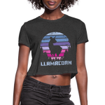Women's Cropped T-Shirt : Llamacorn - deep heather; funny llamacorn shirt, cute llamacorn shirt, magical llamacorn shirt, majestic llamacorn shirt, awkward llamacorn shirt, funny llama cropped t-shirt, cute llama cropped t-shirt, magical llama cropped t-shirt, majestic llama cropped t-shirt, awkward llama cropped t-shirt, funny unicorn, cute unicorn, llamacorn t-shirt, unicorn t-shirt, llama t-shirt, pride t-shirt, , love is love t-shirt 