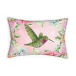Hummingbird with Henna pillow, Mandelbrot pillow, Paisley pillow, hummingbird silhouette pillow, bird silhouette lumbar pillow, hummingbird pillow, hummingbird lumbar pillow, bird pillow, floral pillow, flower pillow, henna pillow