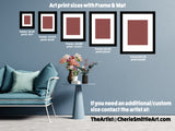 Art print sizes with frame & mat. If you need an additional/custom size, please contact the artist at: TheArtist@CherieSmittleArt.com