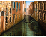 Venice painting, venice artwork, venice canal painting, waterway art, cityscape art, city art, venice art, venice canal fine art print, colorado artist, colorado art