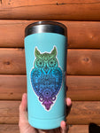 Owl with mandala, henna and paisley inside.  Can you find the hidden star?  owl sticker, owl decal, owl computer sticker, owl laptop sticker, owl car sticker, henna sticker, mandala sticker