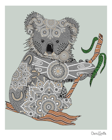 Open Edition Artwork: Banjora (Cute Koala) – CherieSmittleArt