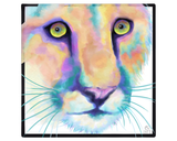 Cougar Magnet, cat, mountain lion, puma, watercolor