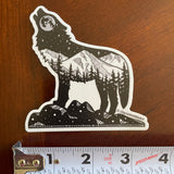 Eva night wolf sticker : wolf sticker, mt Eva sticker, wolf silhouette sticker, wolf howling sticker, full moon sticker, vinyl wolf sticker, wolf vinyl sticker, wolf bumper sticker, wolf decal
