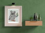 Banjora - Koala done in the Aboriginal style, koala art, koala artwork, dotwork, mandala, Australia art, save the animals 