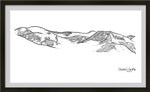 Loveland Ski Area line art, loveland line art, Continental divide line art, colorado mountain line art, colorado artist