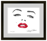 Marilyn Monroe Signature; Marilyn Monroe face, dotwork, stipple, illustration, celebrity face, marilyn monroe