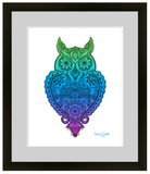 Meet Miss Priscilla WizeAz.  This owl is a smart ass, wise ass, smarty pants.  Owl with henna art, owl with mandala art, hidden star art, owl silhouette drawing, owl lover, owl art, owl drawing, mandala drawing, mandala art