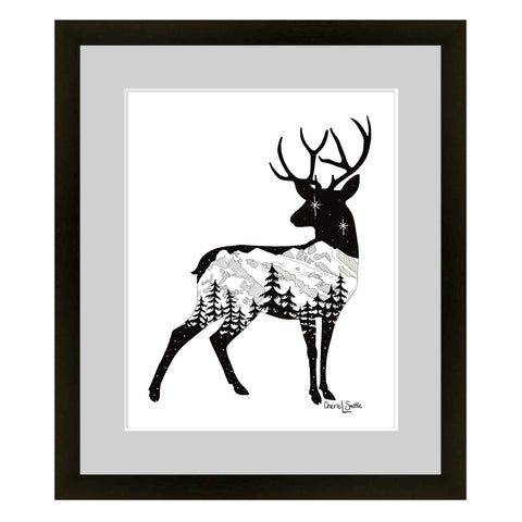 deer silhouette drawing