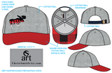 Moose ; Buffalo Plaid, Dad Hat, Trucker Hat, Plaid Moose with Lake Dillon 10 Mile Mountain Range Baseball Hat
