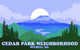 Cedar Park Neighborhood logo design