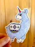 Llamacorn : a mythical creature made up of a llama and unicorn, AKA Unillama.  llamacorn sticker, funny llamacorn decal, funny llama decal, funny unicorn decal, llamacorn sticker, llama sticker, unicorn sticker, llama slap, llamacorn slap, unicorn slap