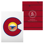 greeting card, Colorado Flag card, Colorado Flag thank you card, Colorado Flag greeting card, mountain greeting card, garden of the gods greeting card, pikes peak greeting card, thank you card, congratulations card, condolence card, birthday card, Colorado Flag art, Colorado Flag artwork, Colorado Flag design, Garden of the Gods, Pikes Peak, Colorado Springs