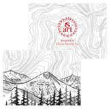 Mt. Eva with Contour Lines greeting card, colorado landscape greeting card, colorado landscape card, contour lines greeting card, contour lines card