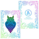 greeting card, owl card, owl thank you card, owl greeting card, mandala greeting card, henna greeting card, thank you card, congratulations card, condolence card, birthday card, owl art, owl artwork, owl design, owl silhouette, mandala owl silhouette