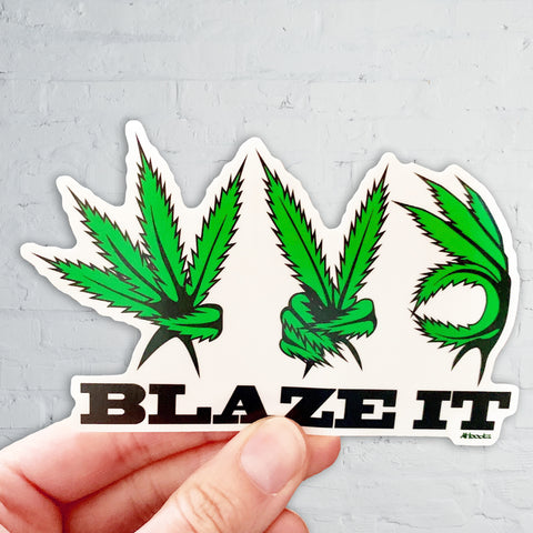 Blaze It : cannabis sticker, weed sticker, cannabis decal, blaze it sticker, blaze it decal, 420 sticker, 420 decal