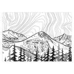 Mt. Eva with Contour Lines greeting card, colorado landscape greeting card, colorado landscape card, contour lines greeting card, contour lines card