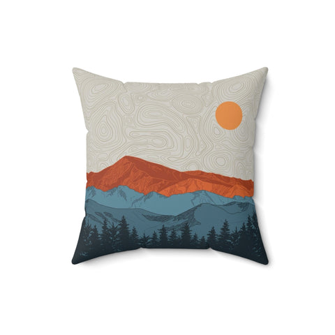 Colorado Mountain pillow, CO Mountain Pillow, Mt Elbert Mountain pillow, James Peak Mountain pillow, Longs Peak Mountain pillow, Kingston Peak Mountain pillow, Mountain pillow, forest pillow