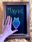Magnet Owl : henna, mandala, paisley, star