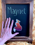 Magnet Fox : henna, paisley, mandala, Mandelbrot