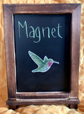 Hummingbird Magnet : bird, henna, paisley, mandala, Mandelbrot 
