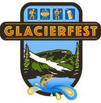 Glacierfest 2018 logo design, mountain logo, fish logo, festival logo, animal logo, paw logo, dog logo, art shop logo, music logo, guitar pic logo, farm logo, sheep logo, rooster logo, CherieSmittleArt logo design, commission logo design, custom logo