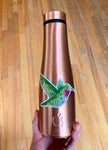 Hummingbird with henna design sticker, hummingbird sticker, hummingbird decal, hummingbird bumper sticker, hummingbird laptop sticker, paisley sticker, Mandelbrot sticker, colorado hummingbird sticker, henna sticker, floral hummingbird, hummingbird with flowers, green hummingbird, broad-tailed hummingbird