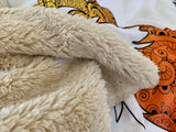 Heavyweight Fleece Sherpa Blanket : Foxy Lady Forest