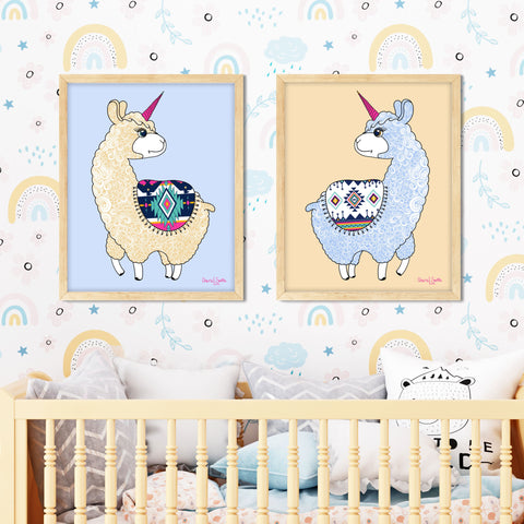 Llamacorn : a mythical creature made up of a llama and unicorn, AKA Unillama. llama silhouette art, unicorn silhouette drawing, llamacorn silhouette drawing, funny llamacorn art, funny llama art, funny unicorn art, llamacorn drawing, unicorn drawing, unillama drawing, baby room decor ideas, baby room design ideas
