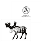 Moose Mountain Greeting Card; Greeting Card, colorado artist, colorado art, colorado artwork, moose card, mountain card, moose silhouette card, Colorado mountain card, moose greeting card, mountain greeting card, Colorado mountain greeting card, card with moose, card with mountain, thank you card, congratulations card, moose silhouette card, moose silhouette greeting card