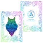 greeting card, owl card, owl thank you card, owl greeting card, mandala greeting card, henna greeting card, thank you card, congratulations card, condolence card, birthday card, owl art, owl artwork, owl design, owl silhouette, mandala owl silhouette