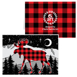 Buffalo Plaid Moose Mountain Greeting Card; Buffalo Plaid Greeting Card, colorado artist, colorado art, colorado artwork, Buffalo Plaid Moose Card, Pikes Peak card, Colorado Springs Card, Mountain card, moose silhouette card, Colorado mountain card, moose greeting card, mountain greeting card, Colorado mountain greeting card, card with moose, card with mountain, thank you card, congratulations card, moose silhouette card, moose silhouette greeting card
