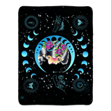 Moon Goddess Blanket, Moon Phase Blanket, Tarot Card Blanket, Celestial Blanket, Constellation Blanket, Zodiac Blanket, American Traditional Blanket, Old School Blanket, Butterfly Blanket, Lunar Moth Blanket, Crystal Blanket, Moon and Sun Blanket