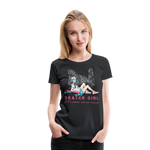 Women’s T-Shirt : Skater Girl - black; skater girl shirt, skate like a girl, skateboard shirt, funny skater girl shirt, funny skater shirt