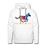 Unisex Hoodie : Run Your Ass Off - white; Funny Donkey hoodie, funny burro hoodie, funny donkey running hoodie, funny burro running hoodie, funny runner hoodie, funny running hoodie, funny athletic hoodie, Funny Donkey sweatshirt, funny burro sweatshirt, funny donkey running sweatshirt, funny burro running sweatshirt, funny runner sweatshirt, funny running sweatshirt, funny athletic sweatshirt