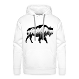 Unisex Hoodie : Teton Buffalo - white; Buffalo hoodie, buffalo sweatshirt, bison sweatshirt, bison hoodie, Buffalo Silhouette sweatshirt, buffalo silhouette hoodie, grand tTeton sweatshirt, grand Teton hoodie, constellation sweatshirt, constellation hoodie, mountain sweatshirt, mountain hoodie