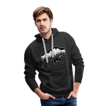 Unisex Hoodie : Teton Buffalo - black; Buffalo hoodie, buffalo sweatshirt, bison sweatshirt, bison hoodie, Buffalo Silhouette sweatshirt, buffalo silhouette hoodie, grand tTeton sweatshirt, grand Teton hoodie, constellation sweatshirt, constellation hoodie, mountain sweatshirt, mountain hoodie