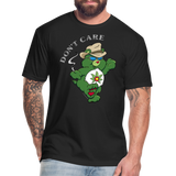Unisex 50/50 T-Shirt : Don't Care Bear; 420 - black; don't care bear t-shirt, 420 care bear t-shirt, cannabis care bear t-shirt, colorado t-shirt, smokey the bear t-shirt, smokey t-shirt, smokey bear t-shirt, 420 t-shirt, pot leaf t-shirt, funny care bear t-shirt