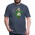 Unisex 50/50 T-Shirt : Don't Care Bear; 420 - heather navy; don't care bear t-shirt, 420 care bear t-shirt, cannabis care bear t-shirt, colorado t-shirt, smokey the bear t-shirt, smokey t-shirt, smokey bear t-shirt, 420 t-shirt, pot leaf t-shirt, funny care bear t-shirt