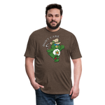 Unisex 50/50 T-Shirt : Don't Care Bear; 420 - heather espresso; don't care bear t-shirt, 420 care bear t-shirt, cannabis care bear t-shirt, colorado t-shirt, smokey the bear t-shirt, smokey t-shirt, smokey bear t-shirt, 420 t-shirt, pot leaf t-shirt, funny care bear t-shirt