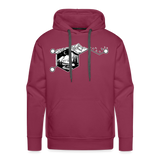 Unisex Hoodie : Dopamine Chemical Formula Structure Line Art - burgundy; dopamine chemical makeup drawing, dopamine chemical structure drawing, dopamine tattoo, dopamine drawing, campfire drawing, camping drawing, tent drawing, line art mountain, mt. elbert mountain drawing, mt. elbert drawing, birds flying drawing, birds flying silhouette