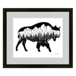 Buffalo drawing, bison with the Grand Teton mountain range inside. Can you find the big dipper? colorado artist, colorado art, colorado artwork, montana art, tetons drawing, buffalo silhouette drawing, bison silhouette art, buffalo art, bison art, buffalo artwork, bison artwork, black and white buffalo art, black and white buffalo artwork, black and white buffalo drawing
